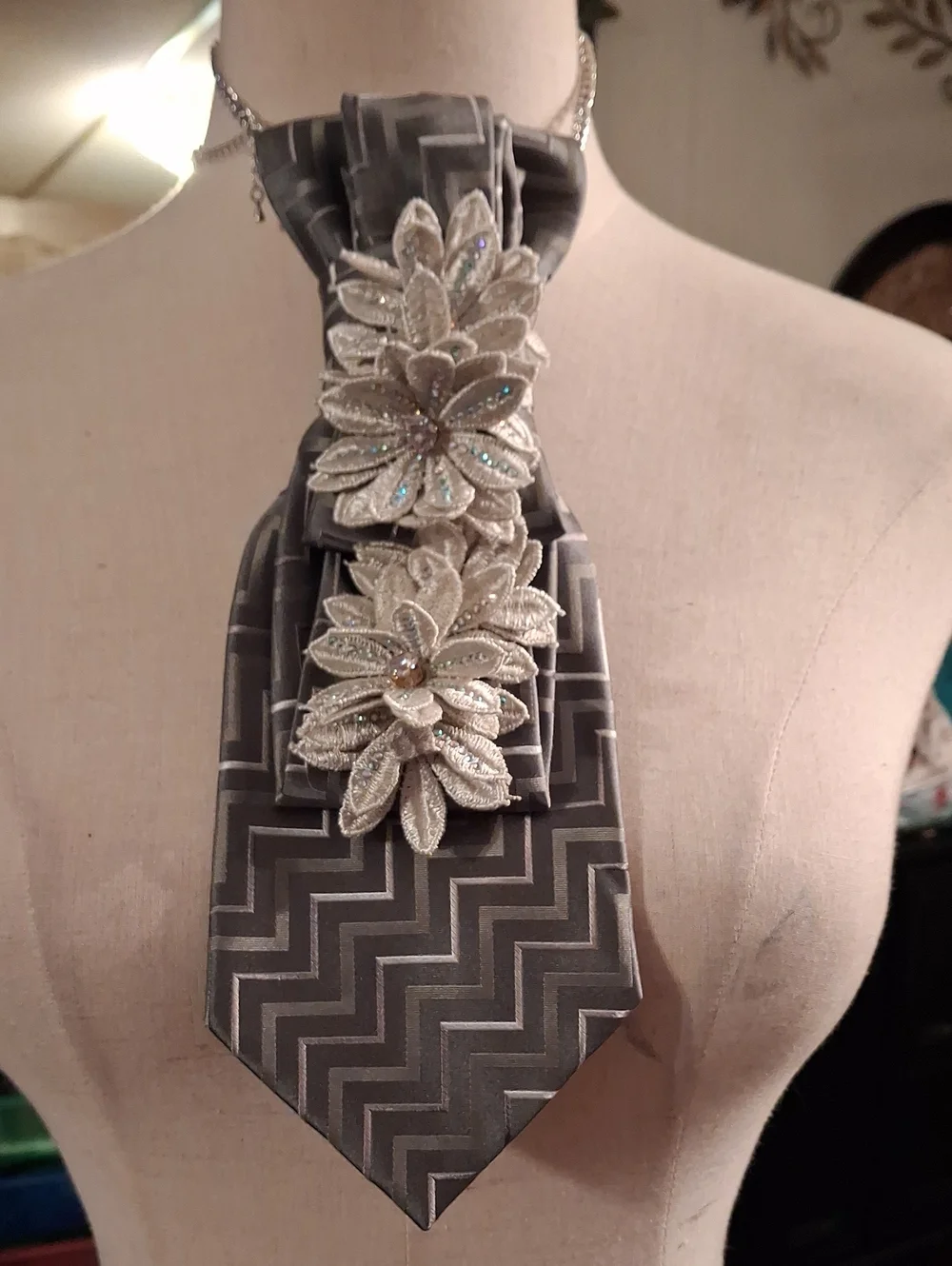 Pierre Cardin Upcycled Necktie Necklace